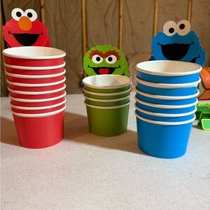 Colorful Sesame Street Party Cups Set